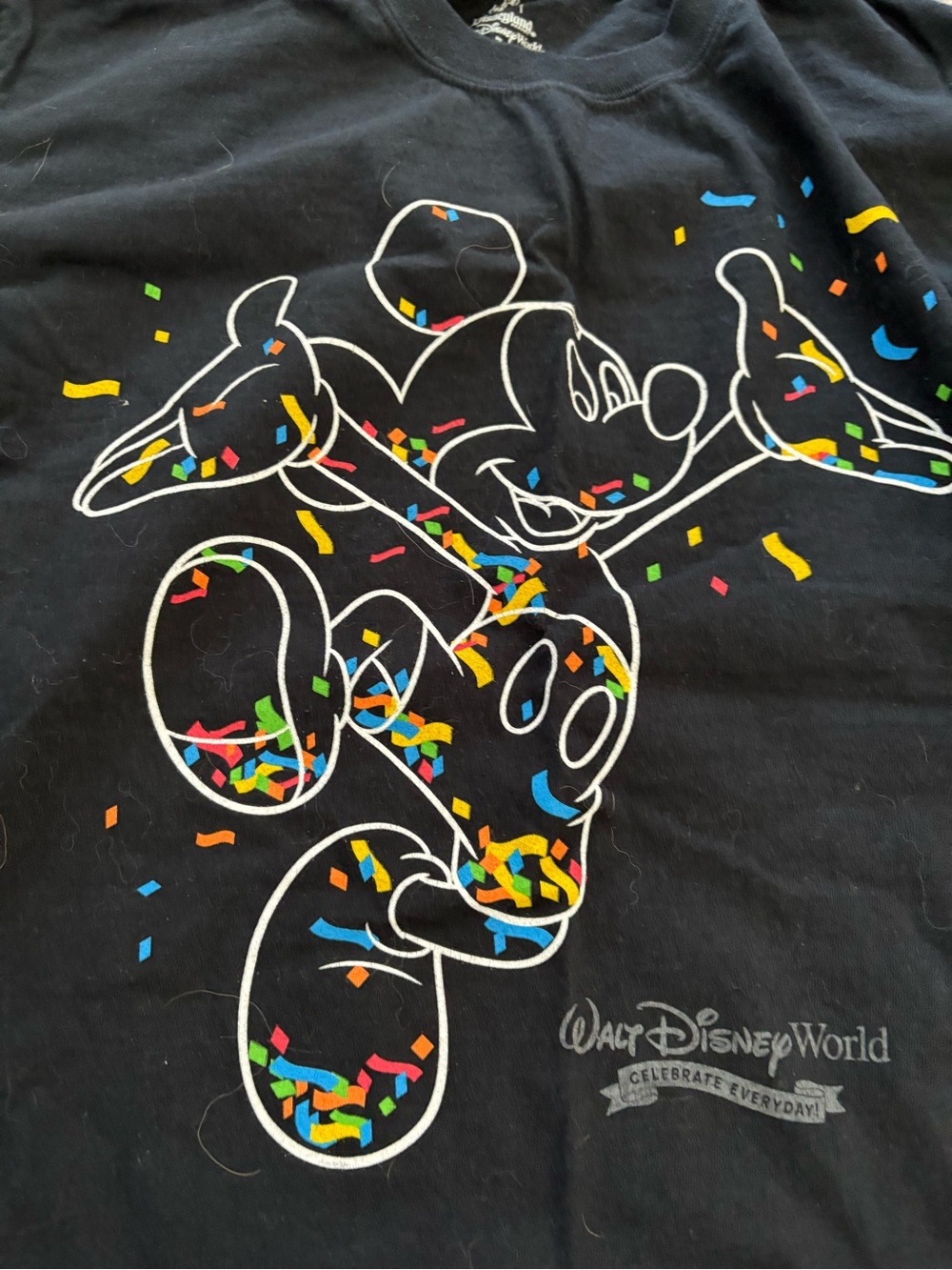 Disney Black Sweatpants with Silver 'Celebrate Everyday' Graphic